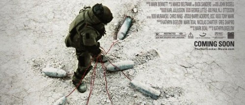 Utsnitt av plakaten fra «The Hurt Locker», nominert til beste film.