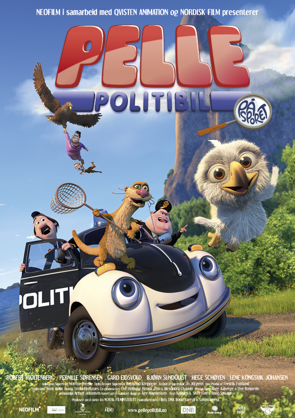 Kinoplakat «Pelle Politibil på sporet»