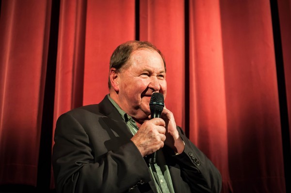 Roy Andersson i lystig prat med publikum under gårsdagens seanse i Grand Teatret. Foto: Jacob Hansen