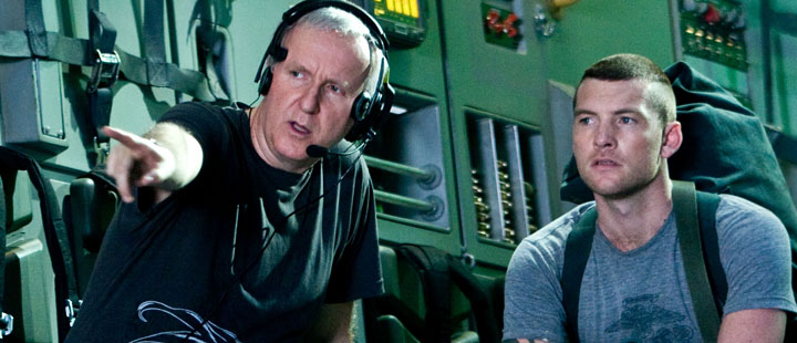 James Cameron og Sam Worthington