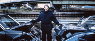 David Cronenberg under innspillingen av «Crash» (1996) 