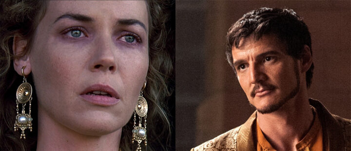 Fra venstre: Connie Nielsen returnerer til rollen som Lucilla i «Gladiator 2», Pedro Pascal skal spille en ny rollefigur.