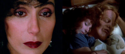 Fra venstre: Cher i «Moonstruck» (1987) og «Mask» (1985).