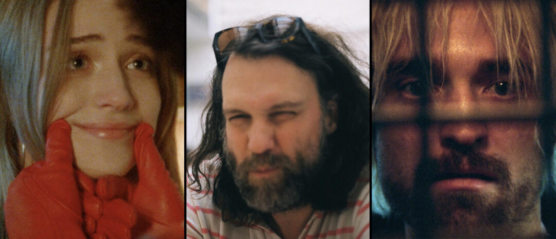 Fotograf og regissør Sean Price Williams (i midten) kommer til Oslo Pix 2024. Filmene «The Sweet East» (v.) og «Good Time» (h.) vises også.