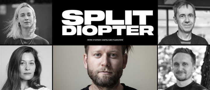 Split Diopter – sesong 1. Øverst, fra venstre: Thea Hvistendahl (Foto: Andreas Bjørseth), Dag Johan Haugerud (Foto: NFI), Itonje Søimer Guttormsen (Foto: Ingrid Eggen), Patrik Syversen og Tommy Wirkola.