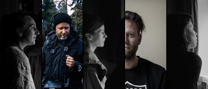 Regissør Patrik Syversen, og tre av skuespillerne i «Demring» (fra venstre): Marte Magnusdotter Solem, Silje Storstein og Kathrine Thorborg Johansen. (Bilder: Andreas Johannessen / Lasse Røed / Erlend M. Knudsen / Norsk filmdistribusjon)