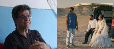 Fra venstre: Regissør Jafar Panahi i «Ingen bjørner» og fra en scene i «Bare et uhell». (Bilder: Arthaus)