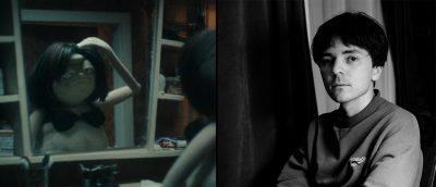 Fra venstre: Fra en scene i kortfilmen «Ivar» og portrett av regissør Markus Tangre. (Foto: Shilan Sari)