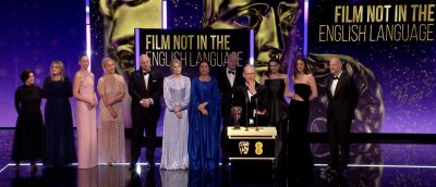 Joachim Trier og «Affeksjonsverdi»-teamet tar i mot BAFTA-prisen. (Bilde: Skjermdump fra X.com/BAFTA) Joachim Trier og «Affeksjonsverdi»-teamet tar i mot BAFTA-prisen. (Bilde: Skjermdump fra X.com/BAFTA)