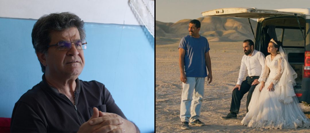 Ill.: Fra venstre: Regissør Jafar Panahi i «Ingen bjørner» og fra en scene i «Bare et uhell». (Bilder: Arthaus)